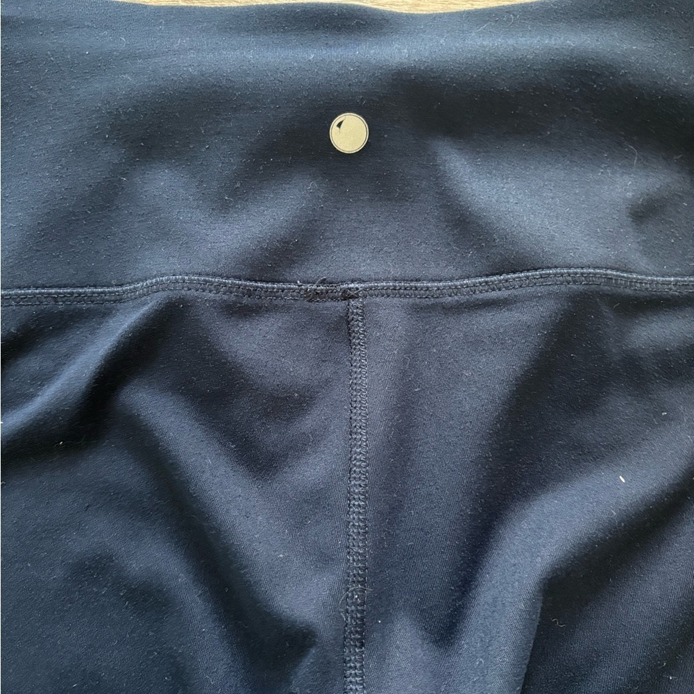 YOGALICIOUS Navy Blue High Rise Crop Leggings size S - Picture 3 of 5